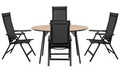 Hagebord Montana teaklook Ø130 cm - Sunlife